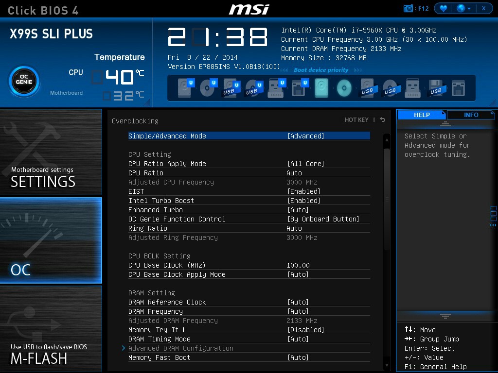 MSI X99S SLI Plus BIOS and Software - The Intel Haswell-E X99